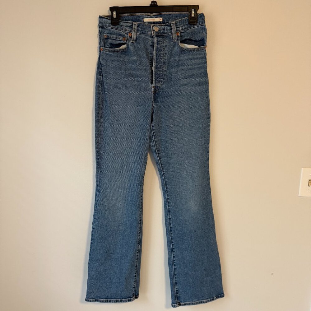 LEVI'S High Rise Ribcage Bootcut Jean Women's Size 30 - Picture 3 of 9